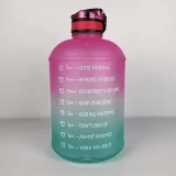 1 Gallon Large Water Bottle with Straw Motivational and Time Marker